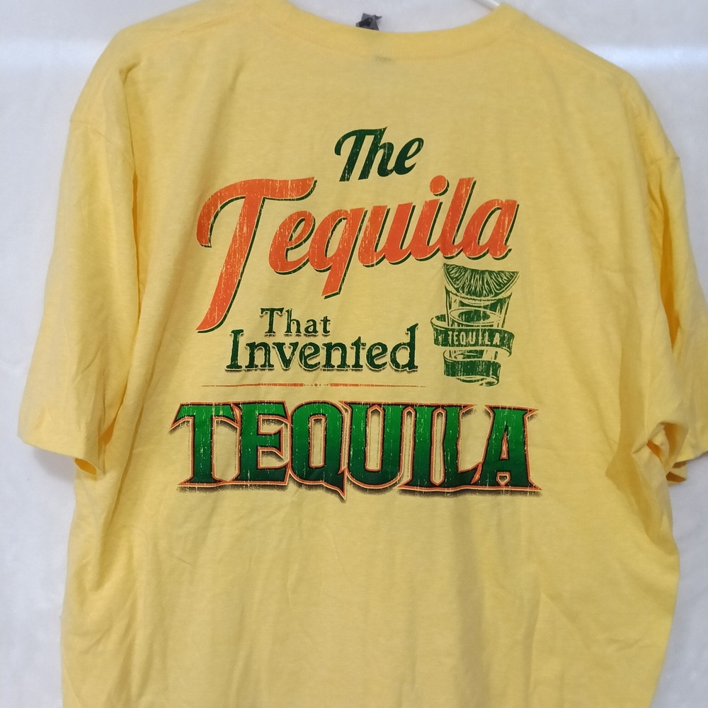 Jose Cuervo Tequila Mens XL Yellow Graphic T-Shirt Next Level Apparel Tee
